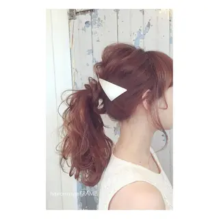 セミロング ロング ヘアアレンジ FRAME所属・FRAME/髪を育 てる/大人デザインのヘアスタイル