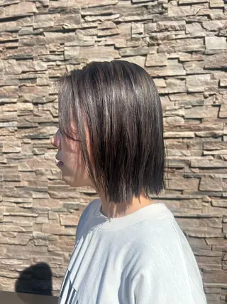 ミディアム カラー れいな🌼 ボブ・艶カラー🌼のヘアスタイル