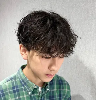 ショート パーマ メンズ 【メンズ特化】 池田大成✂︎のヘアスタイル