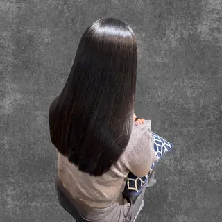 ロング カラー 髪質改善/美髪矯正/ ハッシュカット/韓国のヘアスタイル