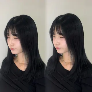 セミロング カラー Ash小岩 / tomona𝜗𝜚のヘアスタイル