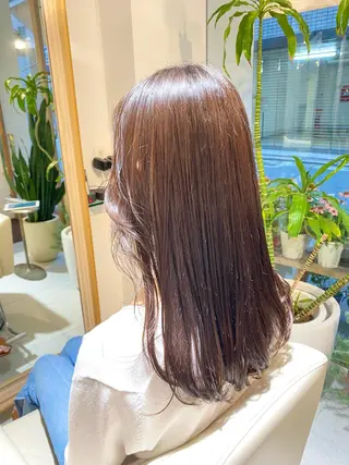 ロング 安永 涼のヘアスタイル