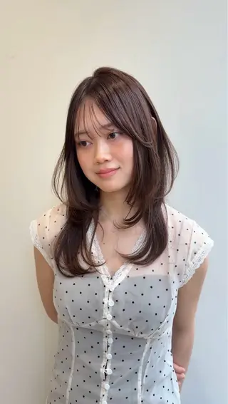 セミロング ブリーチなし透明感 🪄aoi🤎のヘアスタイル