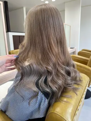 セミロング カラー 松本 菜那のヘアスタイル