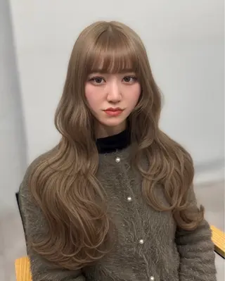 ロング カラー ヘアアレンジ 暖色系/透明感 治野心のヘアスタイル