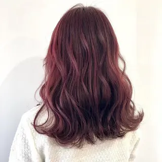 ロング カラー GO TODAY  SHAiRE SALON岡山所属・Sana/ 耳ツボ/インナーのヘアスタイル