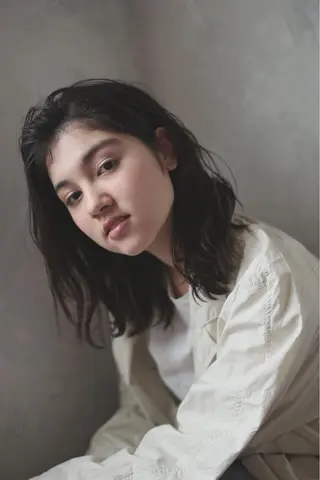 ミディアム パーマ/透明感カラー /ボブ/吉田一生のヘアスタイル