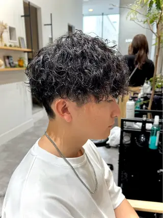 ショート パーマ メンズ 林 美佑のヘアスタイル