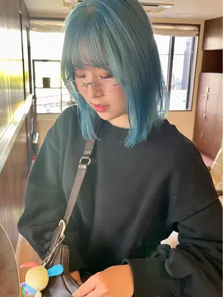 ショート カラー 髪質改善ｶﾗｰ ｹｱﾌﾞﾘｰﾁ/ﾀﾑのヘアスタイル