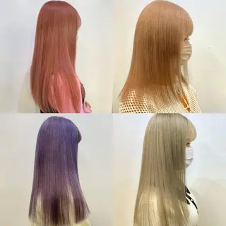 ロング カラー ヘアアレンジ 🎀暖色カラー🎀 ♡yurika♡のヘアスタイル