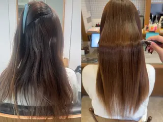 ロング 名駅/酸性ストレート /ワンカラー/アヤハのヘアスタイル