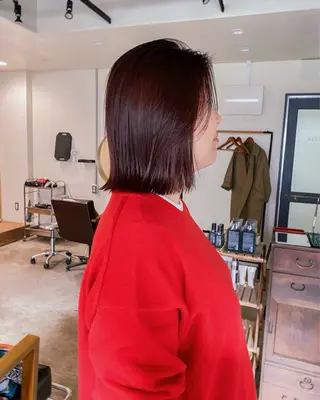 ショート カラー 板谷みさき /艶ボブ/藤沢美容室のヘアスタイル