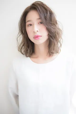 ミディアム カラー パーマ 末吉 慶多のヘアスタイル