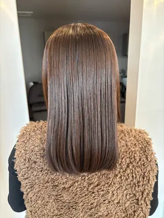 ミディアム カラー ボブ/顔周りレイヤー 🎀momoka🎀のヘアスタイル