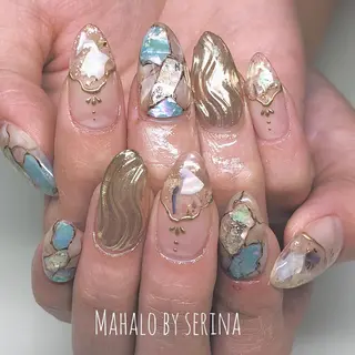 セミロング カラー ネイル SUNNY BAE. SERINAのネイルデザイン