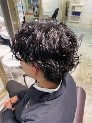 パーマ メンズ パーマ特化/フェザー パーマシャドウ/真生のヘアスタイル
