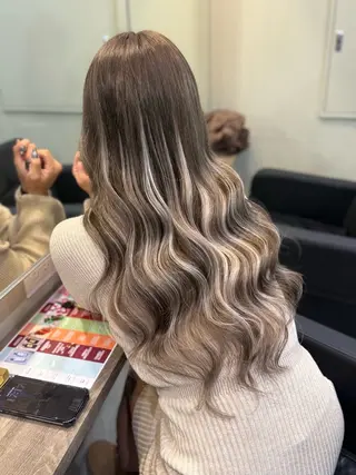 ロング カラー ハイトーン&エクステ 横浜/RIEのヘアスタイル