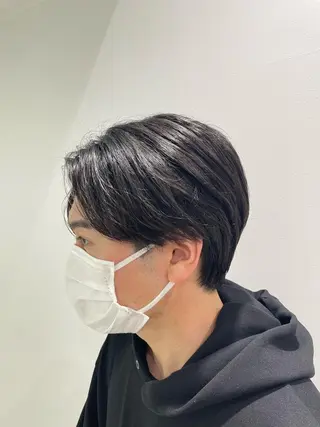 ショート パーマ ヘアアレンジ メンズ 艶カラー の達人のヘアスタイル