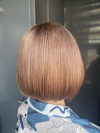 ミディアム カラー ブリーチ毛対応酸性 ストレート🌈サキのヘアスタイル