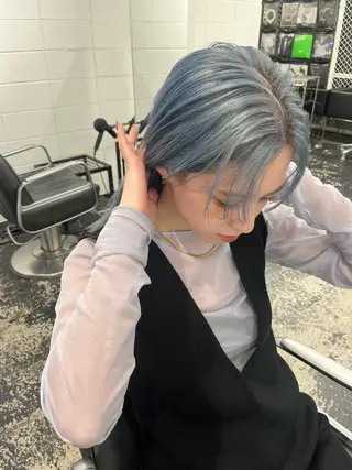 セミロング カラー パーマ ヘアアレンジ メンズ キッズ ネイル マツエク・マツパ アイブロウ 艶ハイトーン/ヘア アレンジAYAKAのヘアスタイル