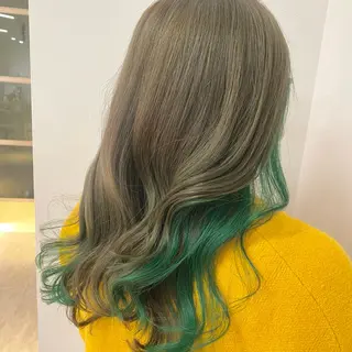 ロング カラー レイヤーカット/ 透明感カラー/みずほのヘアスタイル