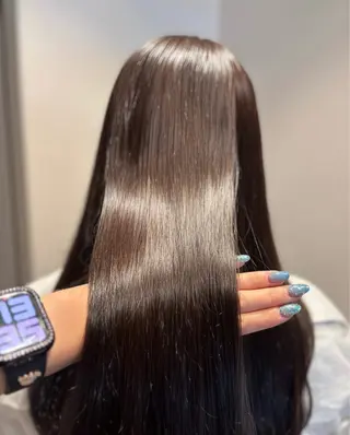 セミロング カラー 髪質改善カラー ブラウン🤎YUMEのヘアスタイル