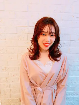 ミディアム カラー パーマ ヘアアレンジ 🐮牛島 一貴🐮のヘアスタイル