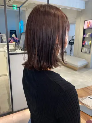 ミディアム 【暖色カラー】山田 遥真のヘアスタイル