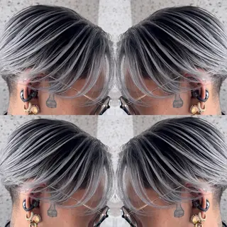 ショート 有人/バレイヤージュ /シャドールーツのヘアスタイル