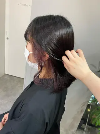 ミディアム カラー ヘアアレンジ ボブ /ニュアンス/ satomi🧸💖のヘアスタイル