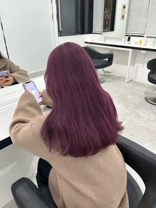 ロング カラー エフェクトブリーチ／ レイヤーカット／翔のヘアスタイル