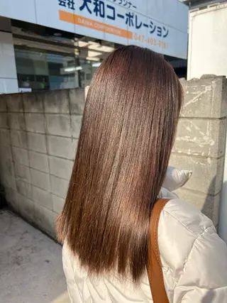 セミロング カラー イシイ ハルナ 🤍のヘアスタイル