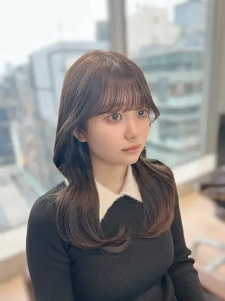 ロング 🎀大竹美侑/顔まわ りカット/レイヤーのヘアスタイル