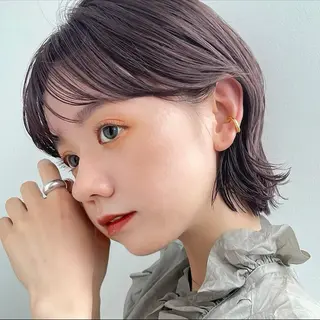 ミディアム カラー ヘアアレンジ 【柔らか透明感✨/ 似合せ前髪】大石葉月のヘアスタイル