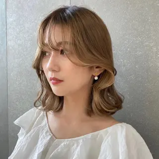 ミディアム 🌷韓国レイヤー/艶 カラー🇰🇷amiのヘアスタイル
