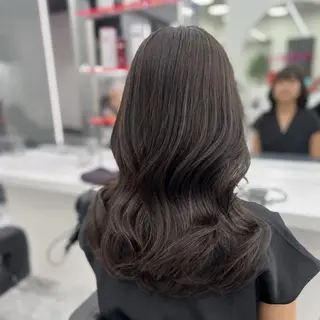 カラー 🪽韓国風暗髪🪽 トレンドヘア🪽のヘアスタイル