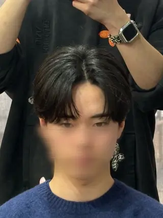 ショート パーマ メンズ 韓国メンズヘア/ 毛流れヘア　須田龍世のヘアスタイル