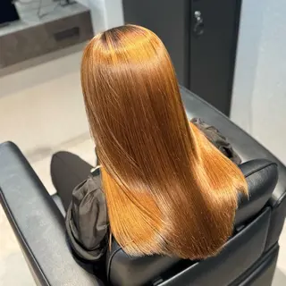 ロング パーマ ブリーチなしカラー I 髪質改善Ⅰたつやのヘアスタイル