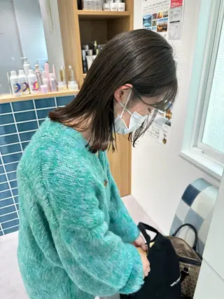 セミロング カラー Ocean Hair&Life  【オーシャンヘアーアンドライフ】所属・水田 成美のヘアスタイル