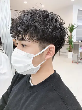 ショート パーマ メンズ メンズパーマ タカキリョウのヘアスタイル