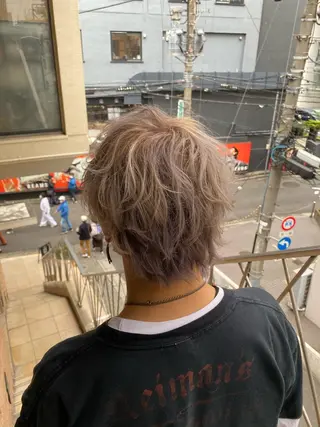 カラー メンズ メンズブリーチカラー /パーマ ごーた立川のヘアスタイル