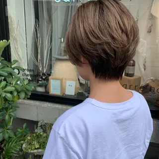 ショート 艶髪color💎髪 質改善ストレート大吉のヘアスタイル