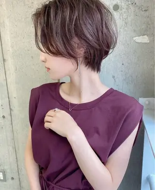 ショート カラー ❤️ブリーチなし💚 ダブルカラー平野実花のヘアスタイル