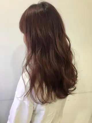 セミロング カラー hina☺︎ 髪質改善/ストレートのヘアスタイル