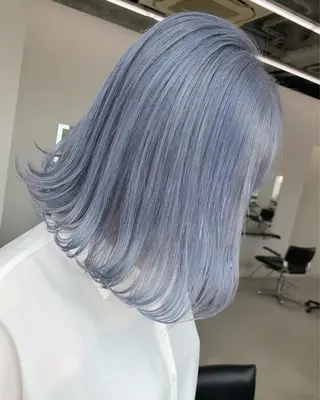 セミロング LINOET名古屋所属・ダブルカラー🩶上村 純妃🩶名駅徒歩5分のヘアスタイル