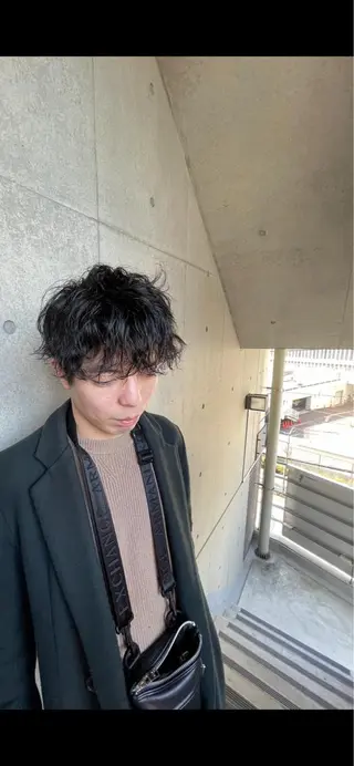 パーマ メンズ 堀田 結香のヘアスタイル