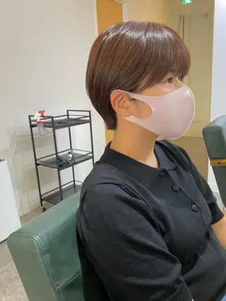 ショート 森貴裕/ベージュ/ パーマ/オリーブのヘアスタイル