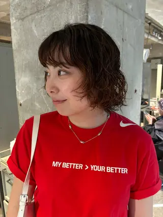 ショート パーマ パーマ 竹之内竜矢のヘアスタイル