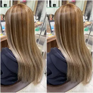 ロング カラー 全席個室　暖色カラー Zina松園優香🌸のヘアスタイル