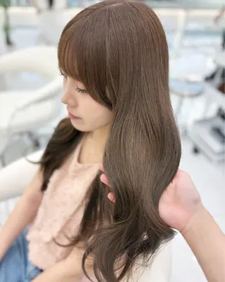 ロング カラー 新宿/韓国ヘア 中明度カラー/かやのヘアスタイル
